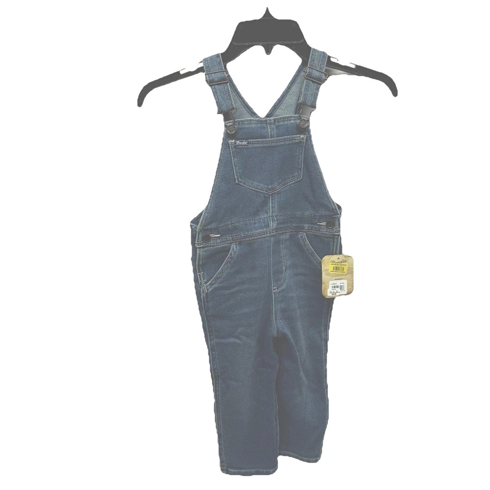Wrangler 24months Blue Jean Cotton Blend Overalls NEW (F1)